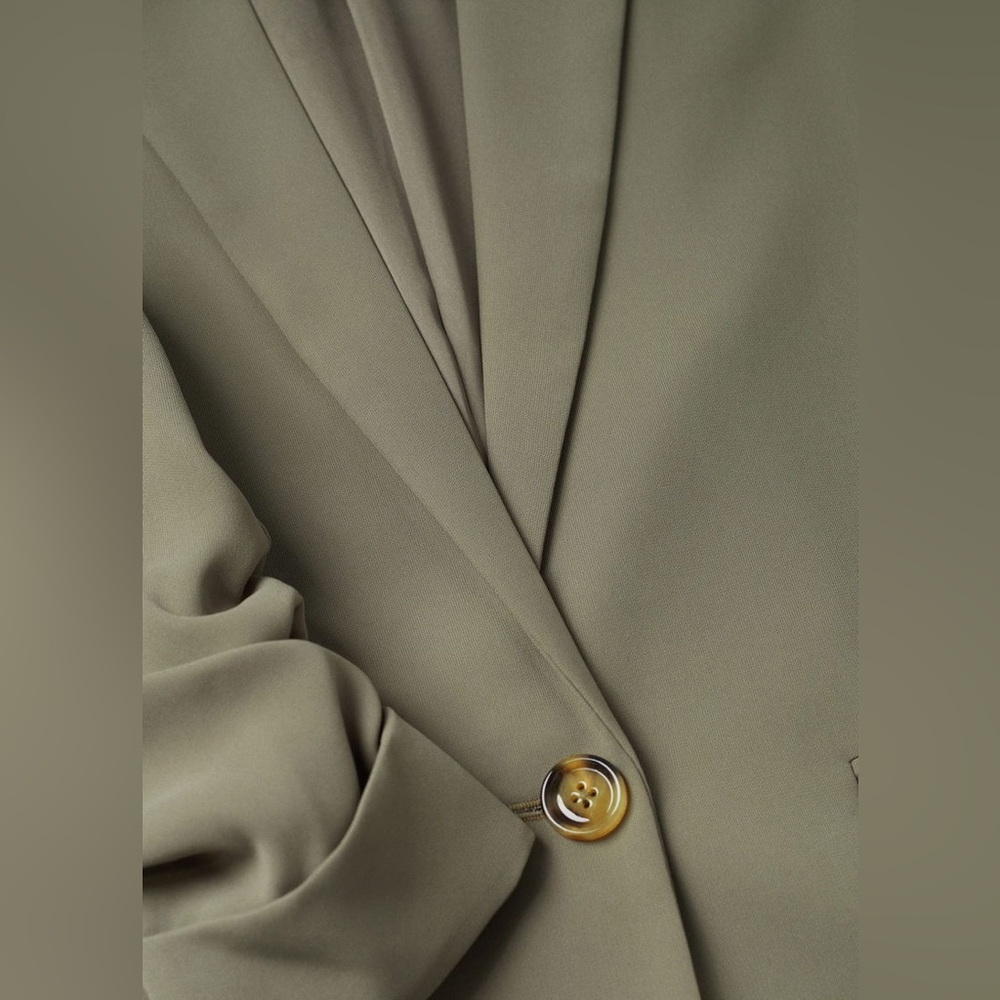 Mango Ruched Sleeves Blazer - Picture 4 of 14